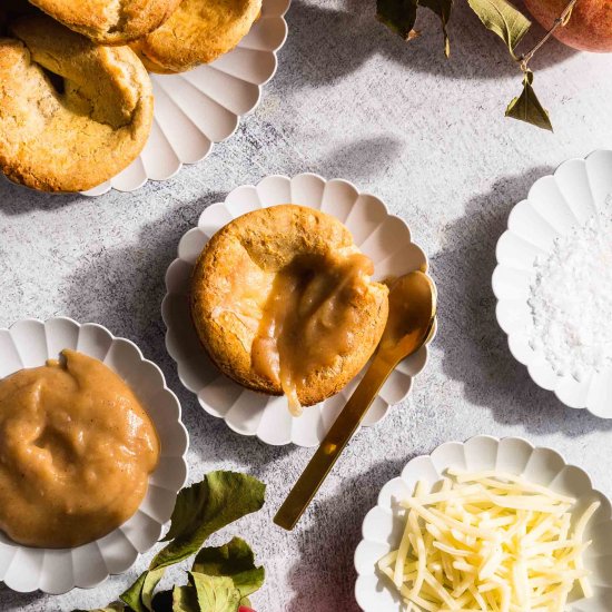 Rye Popovers with cheddar & apple