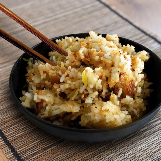 Crunchy Fried Rice (No Egg)