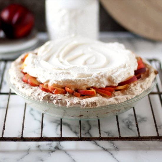 Peach Pie with Meringue Crust