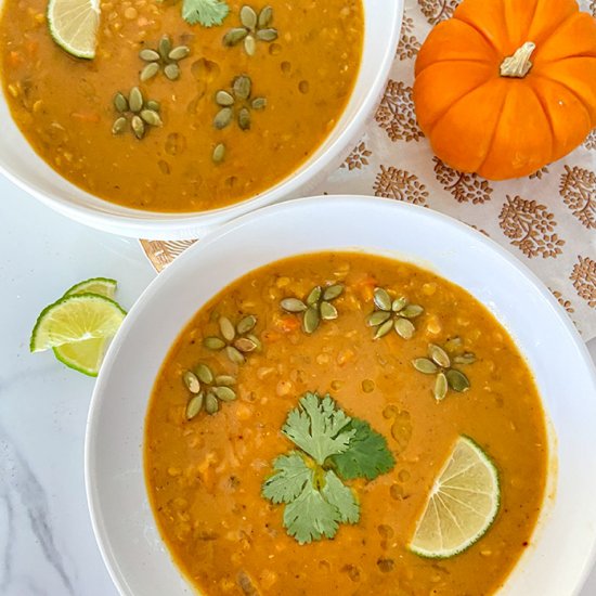 Vegan Lentil Pumpkin Soup