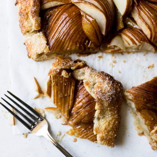 Salted Honey Pear Crostata