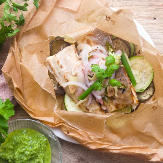 Fish and Vegetables en Papillote