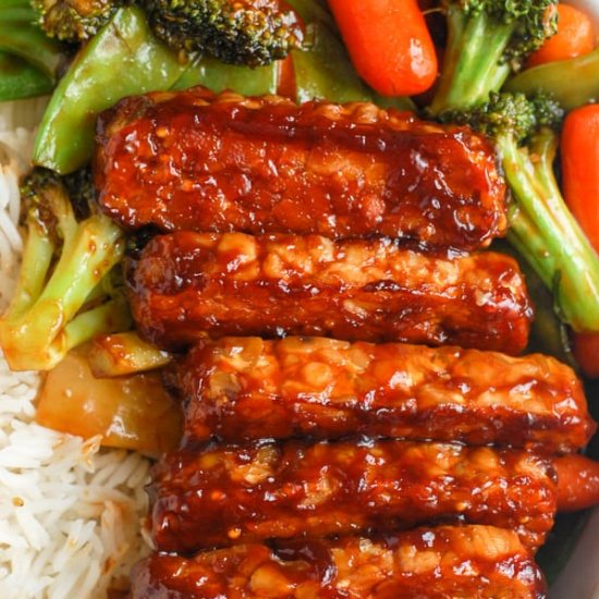 Easy BBQ Baked Tempeh