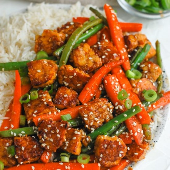 Sesame Ginger Tempeh Stir Fry