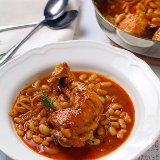 Braised Chicken and Beans