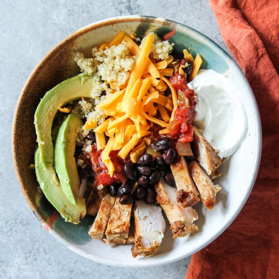 Mexican Chicken and Quinoa Bowl