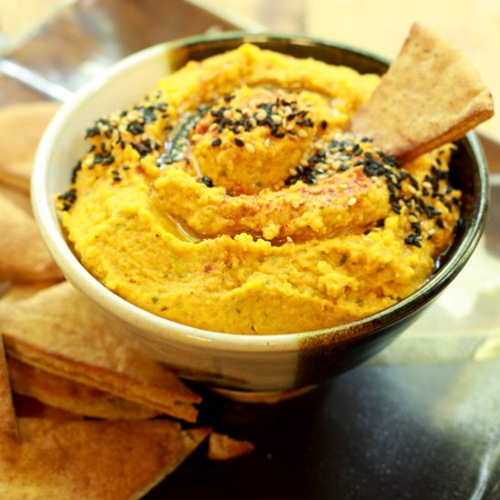 Roasted Carrot and Ginger Hummus