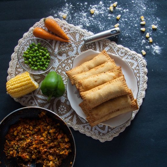 Homemade Vegetable Pizza Puff