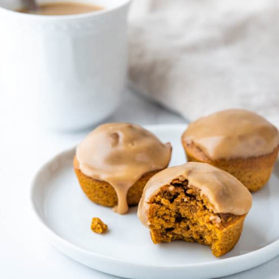 Maple Glazed Pumpkin Mini Muffins