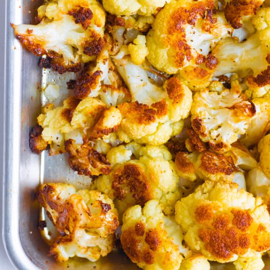 Crispy Oven Roasted Cauliflower