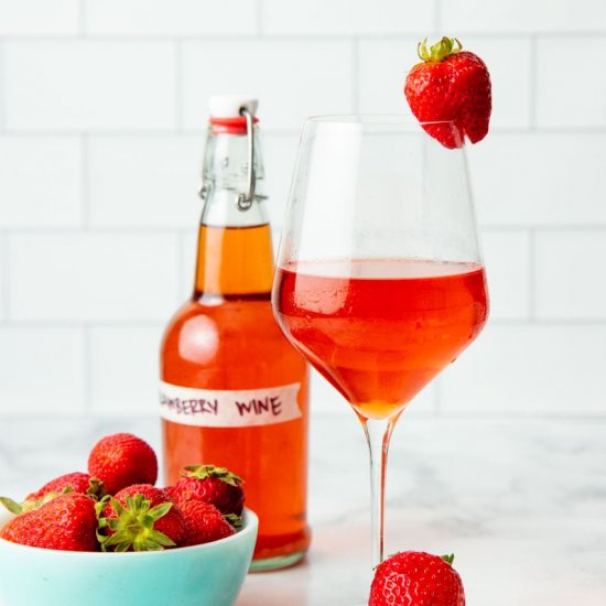 Homemade Strawberry Wine