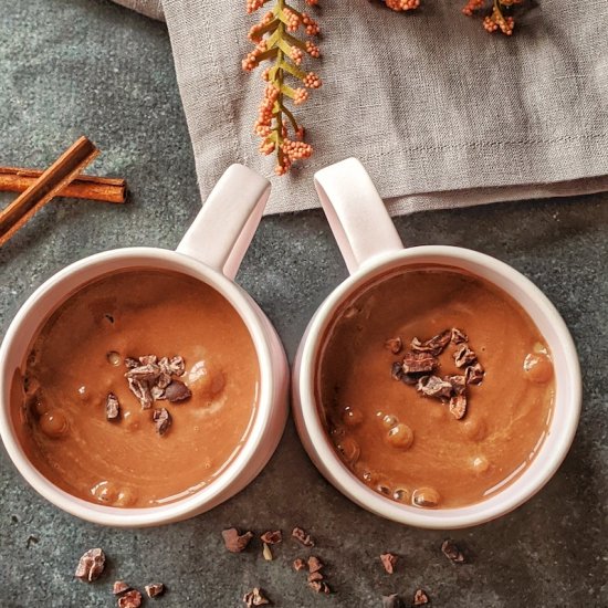 vegan pumpkin spice hot cocoa