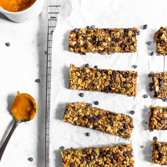 Pumpkin Chocolate Chip Granola Bars