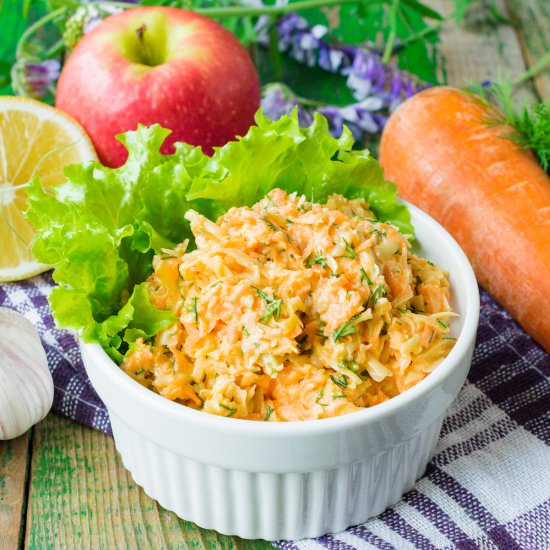 Simple Carrot and Cheese Salad