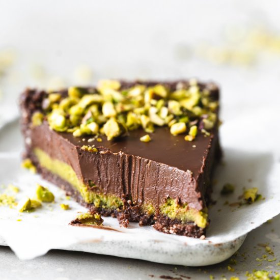 Dark Chocolate Pistachio Tart