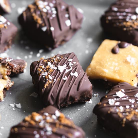 Salted Caramel Brownie Bites