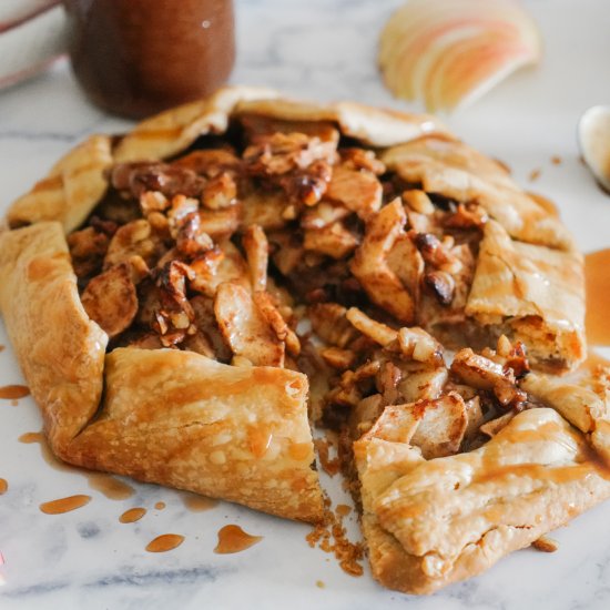 Apple Galette with Bourbon Caramel