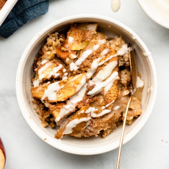 apple spiced steel cut baked oats