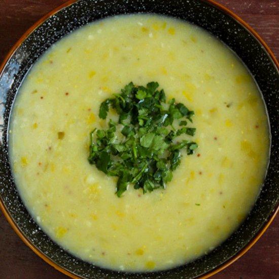 Mashed Vegan Leek & Potato Soup