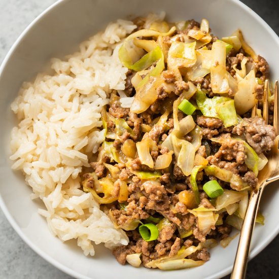 beef and cabbage stir fry