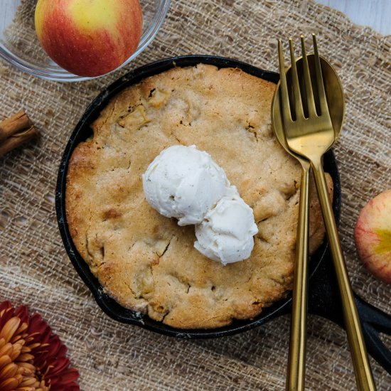 Skillet Apple Cake for Two