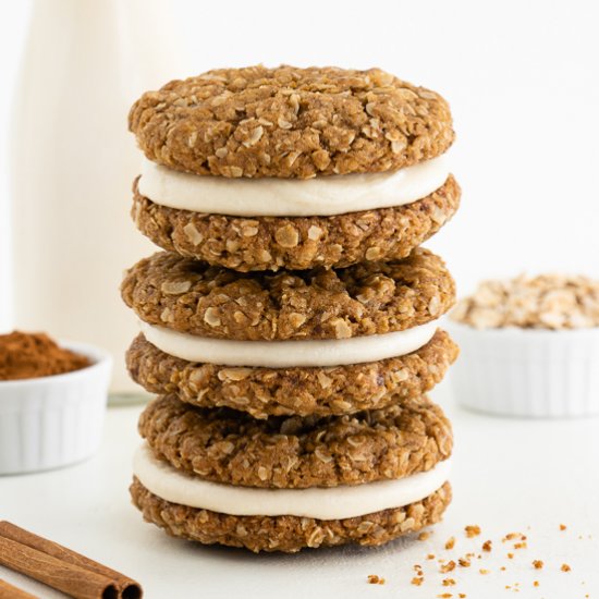 Vegan Oatmeal Cream Pies