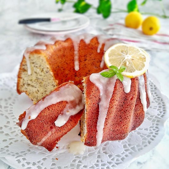 LEMON POPPY SEED YOGURT CAKE