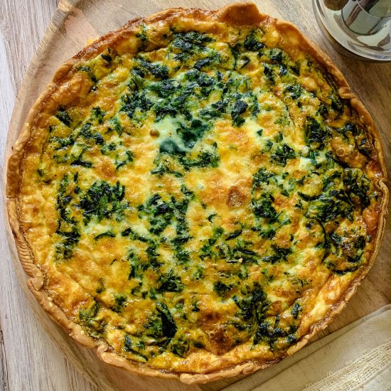 Spinach Bacon & Bleu Cheese Quiche