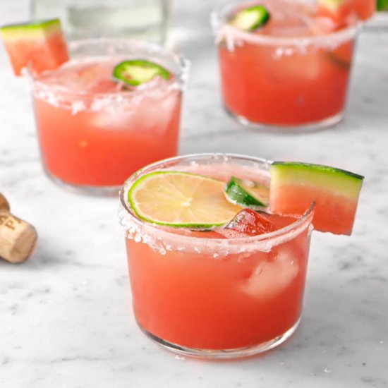 Watermelon Lime Jalapeno Margarita