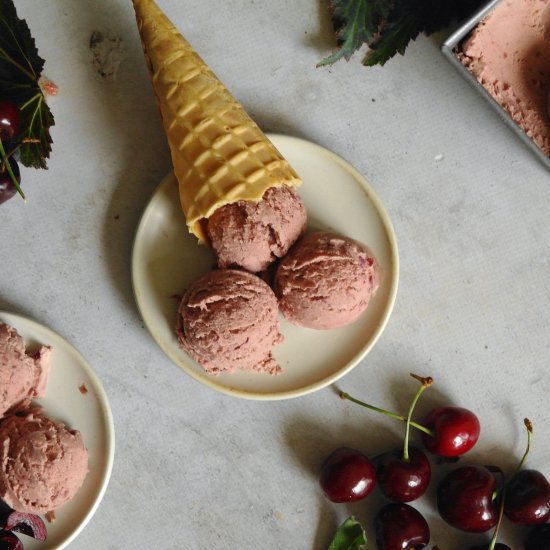 cherry sage elderflower ice cream