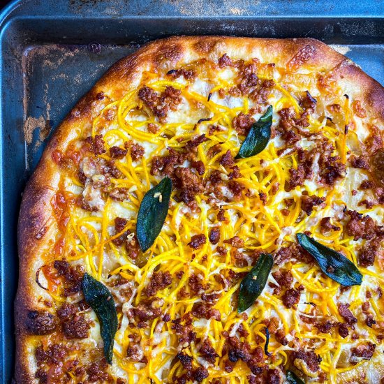 Butternut Squash and Chorizo Pizza