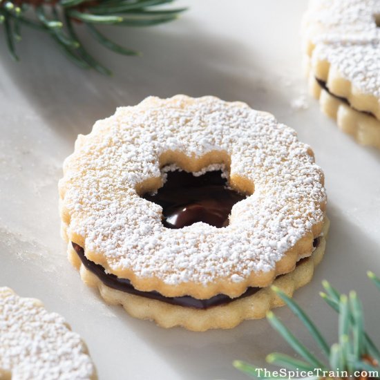 Chocolate Linzer Cookies