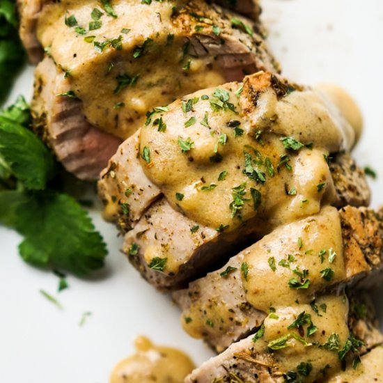 Roasted Pork Tenderloin with Gravy