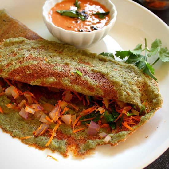 Green Moong Dal Dosa (pesarattu)