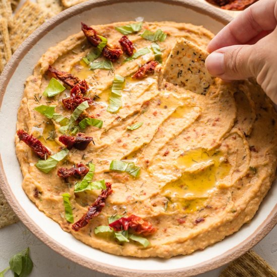 Sun-Dried Tomato White Bean Dip