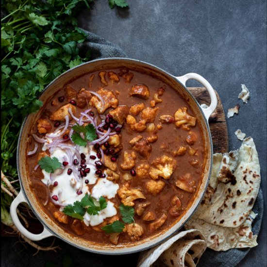 Chicken and cauliflower korma curry