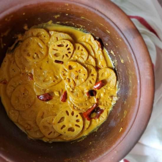 Vegan lotus root curry