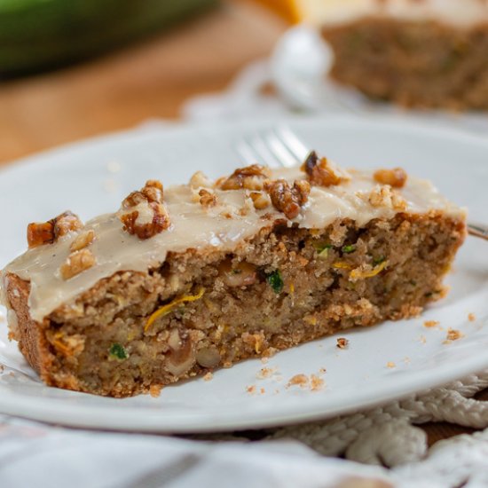 Maple Zucchini Walnut Bread