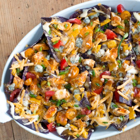 Grilled Chicken Buffalo Nachos