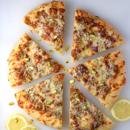 Pistachio Pizza With Lemon & Parm