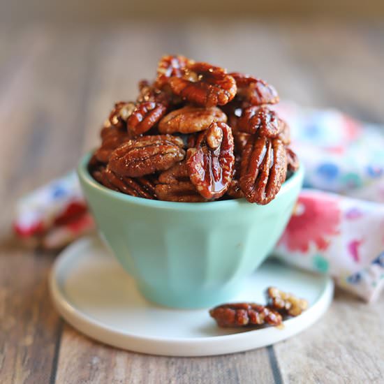 Easy candied pecans