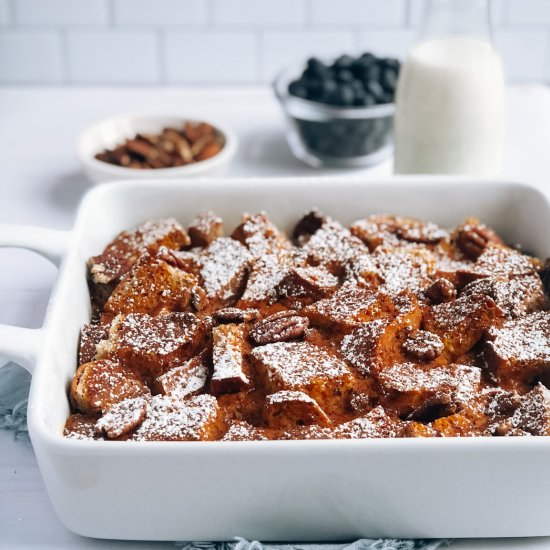 Pumpkin Vegan Baked French Toast