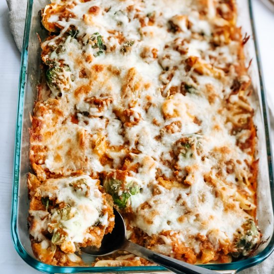 Healthy Pumpkin Baked Pasta