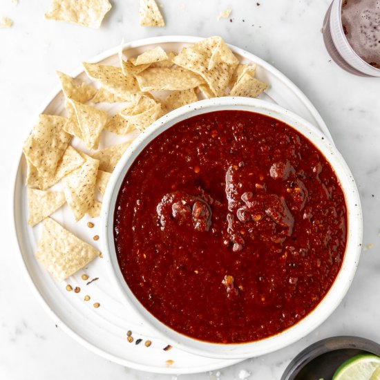 spicy dried chile salsa