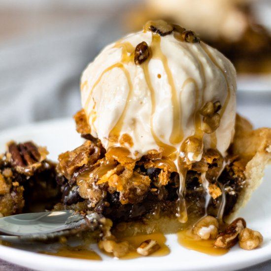 Bourbon Chocolate Walnut Pecan Pie