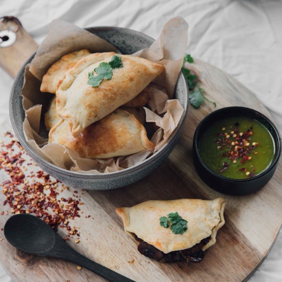 Mushroom Cheese Vegetarian Empanada