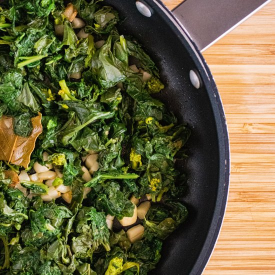 Garlic Sauteed Turnip Greens