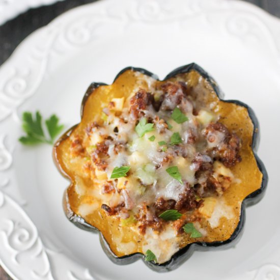 Sausage Stuffed Acorn Squash