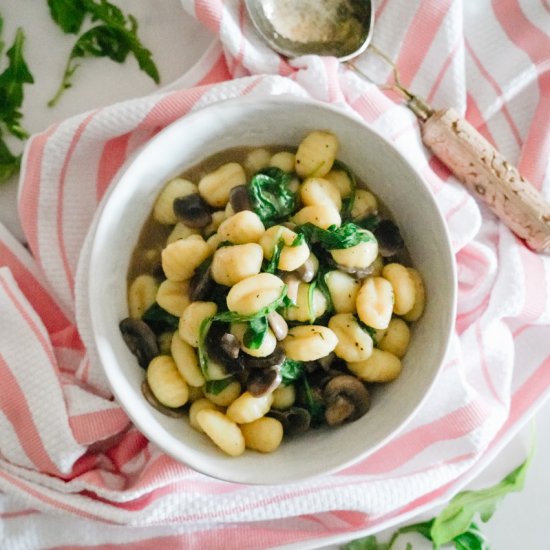 Mushroom + Arugula Gnocchi