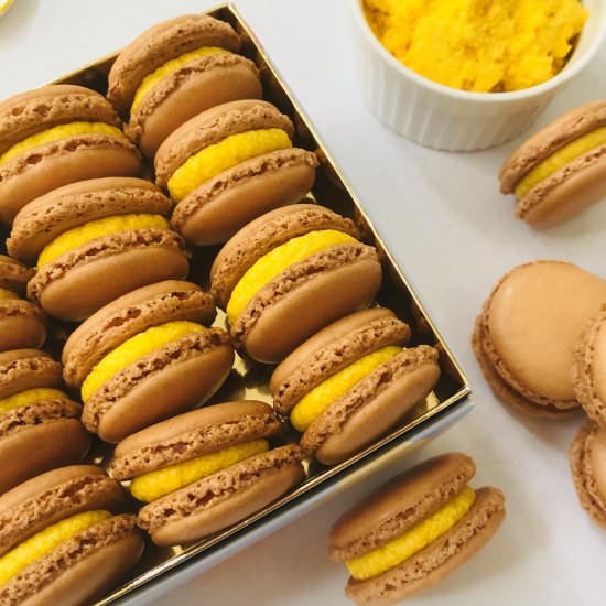 Macarons With Mango Buttercream